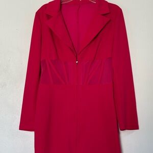 SHEIN Women's Vibrant Pink Blazer